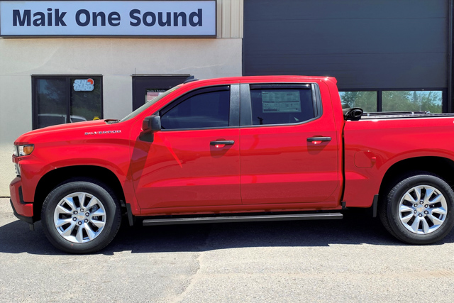 Chevrolet 2021 Silverado with professional window tint in North Bay